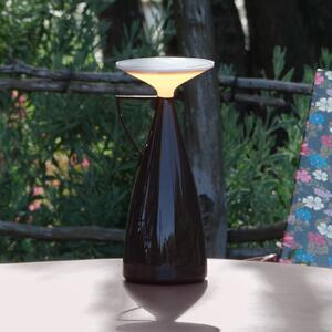 Kartell Lampa de masă cu baterie LED Camomille, roșu închis, dimabil, reglabil, Roșu, Camera de zi / sufragerie, Plastic, Design