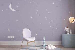 Fototapet Lună și stele pe cer, Fototapet spațiu cosmic, Fototapet populare, w03144v1 - Tapeko.ro
