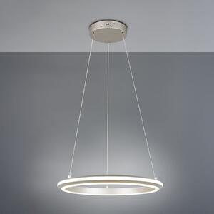 Trio Lighting Lampă suspendată LED Amador, Ø 45 cm, culoare nichel, metal, CCT, reglabil, Metalic, Camera de zi / sufragerie, Metal, Modern