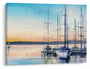 Tablou - Plimbare cu barca, aquarel (70x50 cm)