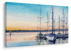 Tablou - Plimbare cu barca, aquarel (90x60 cm)