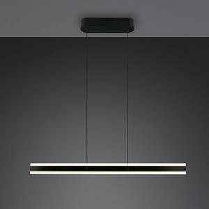 Trio Lighting Lampă suspendată LED Arcola, negru, lungime 115 cm, CCT, 2 becuri, reglabil, Negru, Camera de zi / sufragerie, Metal, Modern