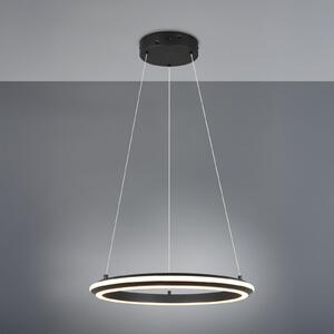 Trio Lighting Lampă suspendată LED Amador, Ø 45 cm, negru mat, metal, CCT, reglabil, Negru, Camera de zi / sufragerie, Metal, Modern