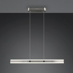 Trio Lighting Lampă suspendată LED Arcola, culoare nichel, lungime 115 cm CCT 2 becuri, reglabil, Metalic, Camera de zi / sufragerie, Metal, Modern