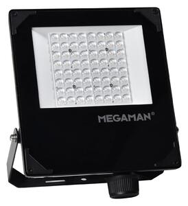 MEGAMAN Proiector exterior LED Hugo, 50 W, 4000 K, IP66, Negru, Aluminiu