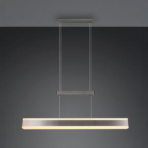 Trio Lighting Lampă suspendată LED Arcola, culoare nichel, 152 cm, dimmer tactil CCT, reglabil, Metalic, Camera de zi / sufragerie, Metal, Modern
