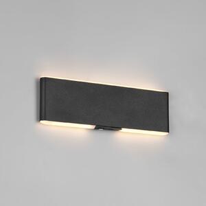 Trio Lighting Aplică de perete cu LED și baterie reîncărcabilă Conchita, lățime 22 cm, negru,, reglabil, Negru, Camera de zi / sufragerie, Metal, Modern