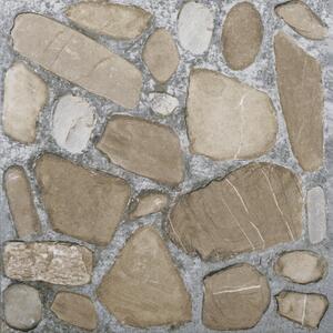 Gresie portelanata bej Ulpia Kai Ceramics, exterior, aspect de piatra, patrata, grosime 7,4 mm, 33,3 x 33,3 cm