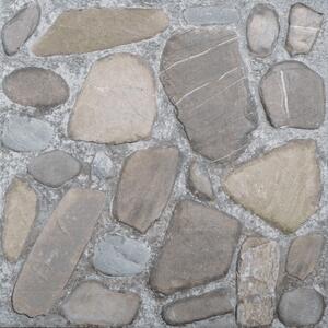 Gresie portelanata gri Ulpia Kai Ceramics, exterior, aspect de piatra, patrata, grosime 7,4 mm, 33,3 x 33,3 cm
