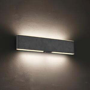 Trio Lighting Aplică de perete cu LED și baterie reîncărcabilă Conchita, lățime 32 cm, negru,, reglabil, Negru, Camera de zi / sufragerie, Metal, Modern