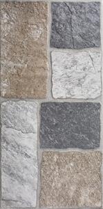 Gresie portelanata Ispan Lux Milano Grey cu aspect piatra naturala, PEI 4, gri deschis-inchis, grosime 0,8 cm, 30 x 60 cm