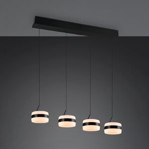 Trio Lighting Lampă suspendată LED Dios, negru, lungime 85 cm, CCT, 4 becuri, reglabil, Negru, Camera de zi / sufragerie, Metal, Modern