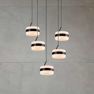 Trio Lighting Lampă suspendată LED Dios, negru, Ø 45 cm, CCT, 5 becuri, reglabil, Negru, Camera de zi / sufragerie, Metal, Modern