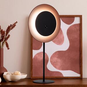 Näve Lampa de masă cu LED și baterie Solan, negru/maro, solară, IP54, reglabil, Negru, Camera de zi / sufragerie, Metal, Modern