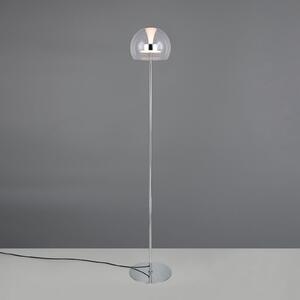 Trio Lighting Lampadar LED Flynt, înălțime 130 cm, culoare crom, metal, CCT, reglabil, Metalic, Camera de zi / sufragerie, Metal, Modern
