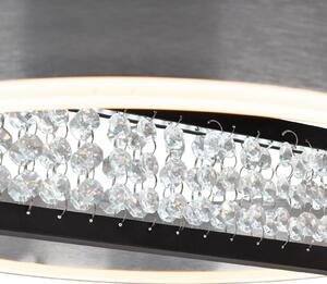 Näve Lampă suspendată LED Yvaris, argintiu, CCT, telecomandă, reglabil, Metalic, Camera de zi / sufragerie, Aluminiu, Modern