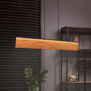 Trio Lighting Lampă suspendată LED Kalea, lungime 110 cm, culoare lemn, reglabil, Lemn, Camera de zi / sufragerie, Lemn