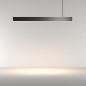 Maytoni Lampă suspendată LED Basis, negru, CCT, lungime 112,5 cm, reglabil, Negru, Camera de zi / sufragerie, Aluminiu, Modern