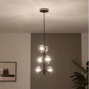 Brilagi - Lustră LED suspendată pe cablu MILLA, 6x G9/3W/230V, negru cromat/sticlă fumurie
