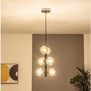 Brilagi - Lustră LED suspendată pe cablu MILLA 6xG9/3W/230V negru cromat/auriu