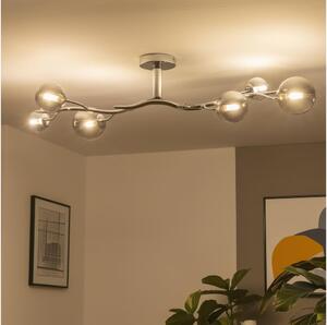 Brilagi - Lustru LED aplicat MISTEL 6xG9/3W/230V negru crom/fumuriu