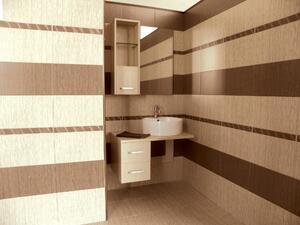 Gresie interior Kai Ceramics Aruba brown, maro, aspect textil, finisaj mat, 33,3 x 33,3 cm