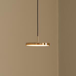 UMAGE Lampă suspendată LED Asteria Micro, alamă lustruită, Ø 15 cm, reglabil, Auriu / Alamă, Camera de zi / sufragerie, Metal, Design