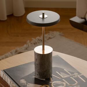 UMAGE Lampa cu baterie Asteria MOVE MINI, gri marmură/oțel, IP44, reglabil, Metalic, Camera de zi / sufragerie, Marmură, Design