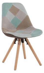 Scaun dining, patchwork mentol/maro, GLORIA