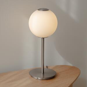UMAGE Lampa de masă LED Audrey, culoare oțel, înălțime 37 cm, reglabil, Metalic, Camera de zi / sufragerie, Metal, Design, glob