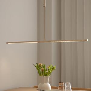 UMAGE Lampă suspendată LED Omni, culoare alamă Lungime 107 cm 2 becuri, reglabil, Auriu / Alamă, Camera de zi / sufragerie, Aluminiu, Design
