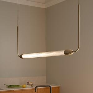 UMAGE Lampă suspendată LEMON SQUEEZE LINEAR, alamă 138 cm GU10, reglabil, Auriu / Alamă, Camera de zi / sufragerie, Metal, Design
