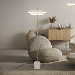 Trio Lighting Lampadar LED Keaton, gri deschis, înălțime 138 cm, metal, CCT, reglabil, Gri, Camera de zi / sufragerie, Metal