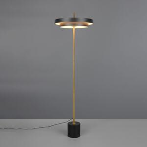 Trio Lighting Lampadar LED Keaton, negru/auriu, înălțime 138 cm, CCT, reglabil, Negru, Camera de zi / sufragerie, Metal