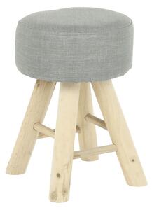 Taburet, gri deschis/natural, KIKO