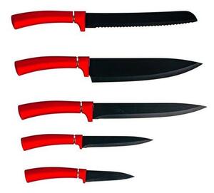 Set cuțite cu suprafața antiaderentă Kitchisimo , 5 buc., roșu
