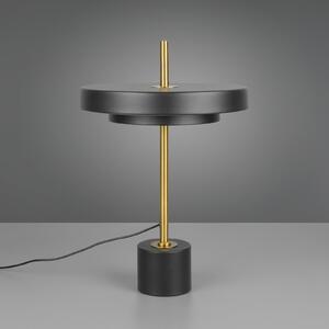 Trio Lighting Lampa de masă LED Keaton, negru/auriu, înălțime 45 cm, CCT, reglabil, Negru, Camera de zi / sufragerie, Metal