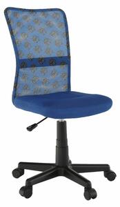 Scaun rotativ, albastru/model/negru, GOOFY