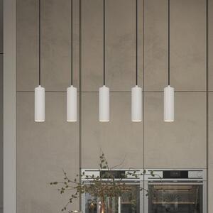 Trio Lighting Lampă suspendată Soka, gri deschis, lungime 85 cm, metal, 5 becuri., reglabil, Gri, Camera de zi / sufragerie, Metal, Modern