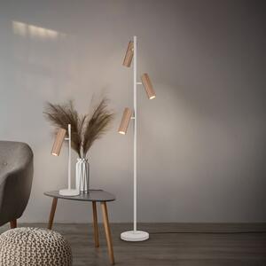 Trio Lighting Lampadar Soka, maro/gri, înălțime 150 cm, metal, 3 becuri., Maro / Rugină, Camera de zi / sufragerie, Metal, Modern