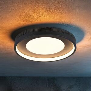 Trio Lighting Plafonieră LED Solea, negru mat, Ø 40 cm, plastic, Negru, Camera de zi / sufragerie, Plastic, Modern