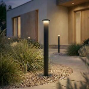 Lindby Bornă luminoasă LED pentru alee Cirel, înălțime 65 cm, negru, IP65, Negru, Aluminiu, Modern