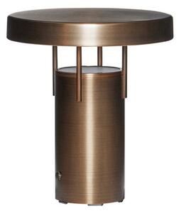 Hübsch Lampa de masă cu baterie LED HÜBSCH BringMe Mini, alamă, 20 cm, reglabil, Auriu / Alamă, Metal, Modern