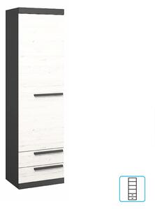 Dulap cu rafturi, pin andersen/gri grafit, BEVERLY