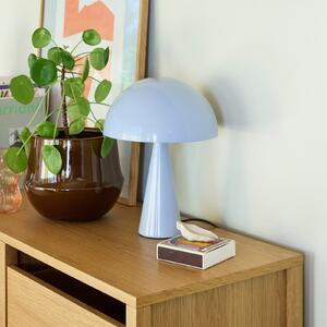 Hübsch Lampa de masă HÜBSCH Mush Mini, albastru gheață, metal, înălțime 25 cm, Albastru, dormitor, Metal, Modern