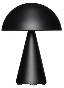 Hübsch Lampa de masă cu baterie LED HÜBSCH Mush, negru mat, înălțime 20 cm, reglabil, Negru, Metal, Modern