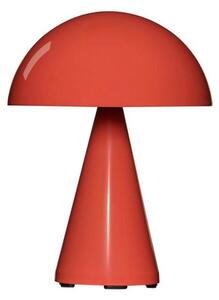 Hübsch Lampa de masă cu baterie LED HÜBSCH Mush, roșu deschis, înălțime 20 cm, reglabil, Roșu, Metal, Modern