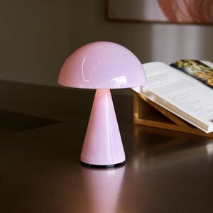 Hübsch Lampa de masă cu LED-uri HÜBSCH Mush, roz, înălțime 20 cm, reglabil, Roz / Rosé, Metal, Modern