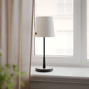 By Rydéns Lampa de masă Rydens Lumi, 49 cm, negru/alb, textil, Negru, Camera de zi / sufragerie, Metal