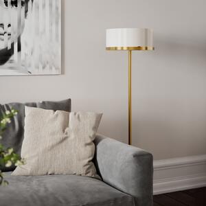 By Rydéns Lampadar Marcel de la Rydens, alamă/alb, înălțime 150 cm, reglabil, Auriu / Alamă, Camera de zi / sufragerie, Metal, Design